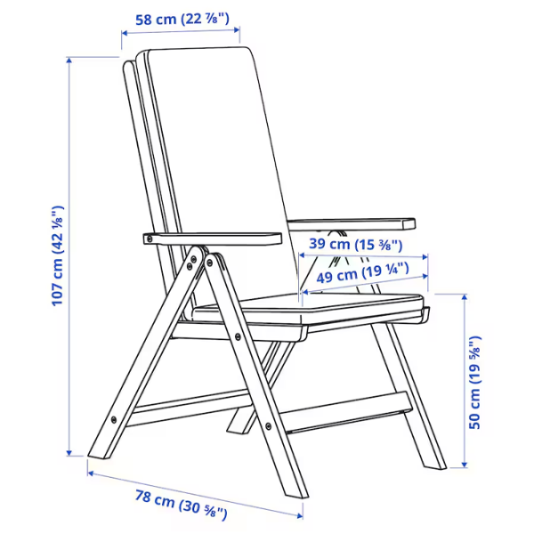 Set mobilă grădină Ikea Bondholmen/Jarpon/Duvholmen Lemn / Lemn / Lemn / Cream photo 6