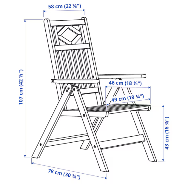Set mobilă grădină Ikea Bondholmen/Froson/Duvholmen  Lemn / Lemn / Lemn / Cream photo 3 Set mobilă grădină Ikea Bondholmen/Froson/Duvholmen  Lemn / Lemn / Lemn / Cream photo 3