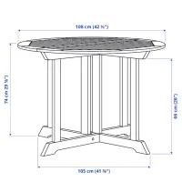 Набор садовой мебели Ikea Bondholmen/Froson/Duvholmen Дерево / Дерево / Дерево / Кремовый photo 4