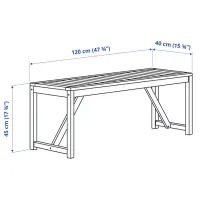 Набор мебели для террасы Ikea Nammaro/Froson/Duvholmen Дерево / Дерево / Дерево / Коричневый photo 2