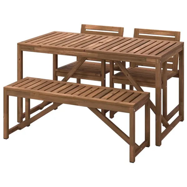 Набор мебели для террасы Ikea Nammaro 2  Дерево / Дерево / Дерево / Коричневый photo 1