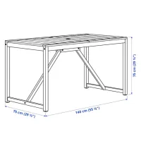 Набор мебели для террасы Ikea Nammaro 2 Дерево / Дерево / Дерево / Коричневый photo 3
