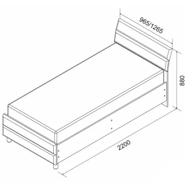 Кровать Ambianta Kosmo-Star 120 x 200 см / ЛДСП / Серый photo 2 Кровать Ambianta Kosmo-Star 120 x 200 см / ЛДСП / Серый photo 2
