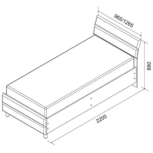 Кровать Ambianta Kosmo-Star 120 x 200 см / ЛДСП / Серый photo 2 Кровать Ambianta Kosmo-Star 120 x 200 см / ЛДСП / Серый photo 2