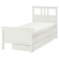 Кровать Ikea Hemnes 2 90 x 200 см / Массив / Белый