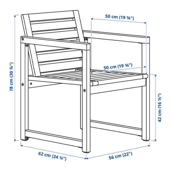 Set mobilă grădină Ikea Nammaro 2  Lemn / Lemn / Lemn / Brown photo 4 Set mobilă grădină Ikea Nammaro 2  Lemn / Lemn / Lemn / Brown photo 4