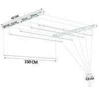 Сушилка для белья Sepio 2392 Потолочная/ Сталь photo 5