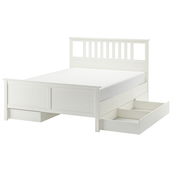 Pat Ikea Hemnes 4 140 x 200 cm / Masiv / White photo 1 Pat Ikea Hemnes 4 140 x 200 cm / Masiv / White photo 1