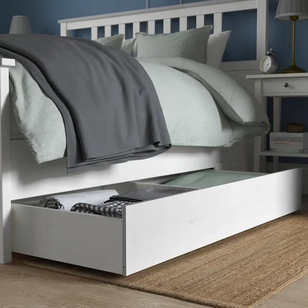 Pat Ikea Hemnes 4 180 x 200 cm / Masiv / White photo 3