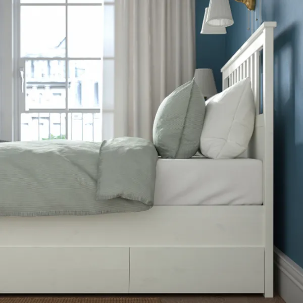 Pat Ikea Hemnes 4 180 x 200 cm / Masiv / White photo 5
