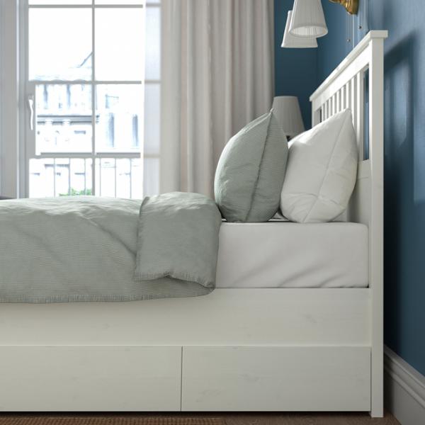 Pat Ikea Hemnes 4 180 x 200 cm / Masiv / White photo 5