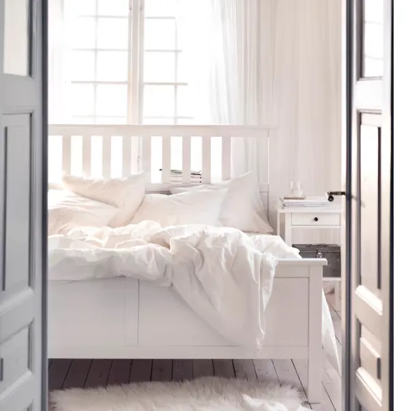 Кровать Ikea Hemnes Luroy 140 x 200 см / Массив / Белый photo 2