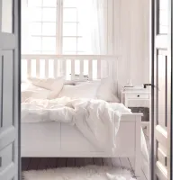 Pat Ikea Hemnes Luroy 4 160 x 200 cm / Masiv / White photo 4