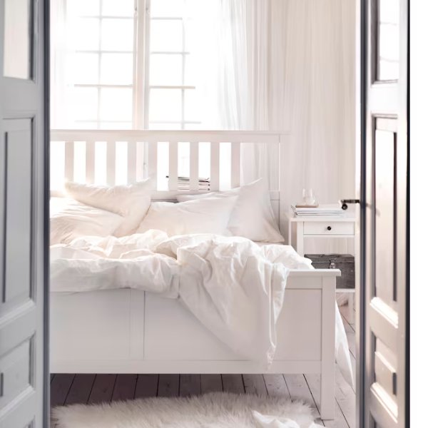 Pat Ikea Hemnes Luroy 4 180 x 200 cm / Masiv / White photo 5