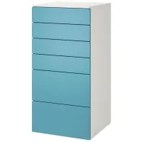 Комод Ikea Smastad/Platsa 123 x 60 x 57см / МДФ / Голубой