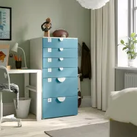 Comodă Ikea Smastad/Platsa 123 x 60 x 57 / MDF / Albastru deschis photo 3
