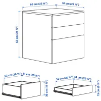 Comodă Ikea Smastad/Platsa 63 x 60 x 57 / MDF / Albastru deschis photo 4