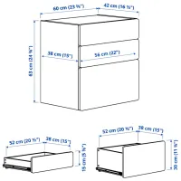 Комод Ikea Smastad/Platsa 63 x 60 x 42см / МДФ / Голубой photo 2