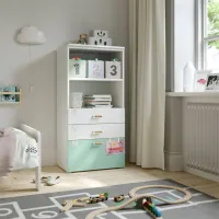 Comodă Ikea Smastad/Platsa 123 x 60 x 42 / MDF / Alb-Verde deschis photo 2