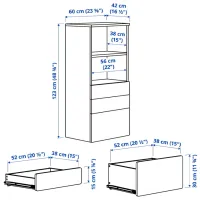 Comodă Ikea Smastad/Platsa 123 x 60 x 42 / MDF / Alb-Verde deschis photo 4
