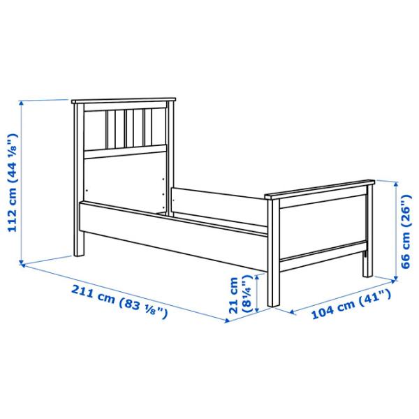 Pat Ikea Hemnes Lonset 90 x 200 cm / Masiv / White photo 8