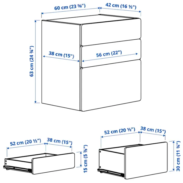 Comodă Ikea Smastad/Platsa 63 x 60 x 42 / MDF / Light Green photo 4