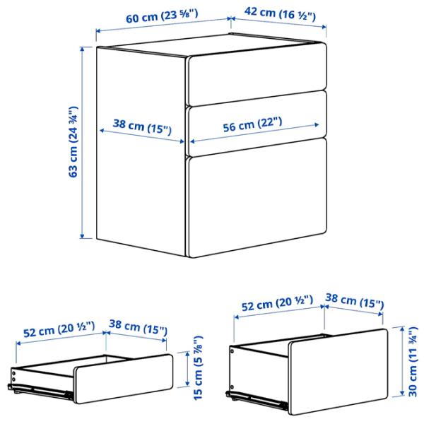 Comodă Ikea Smastad/Platsa 63 x 60 x 42 / MDF / Light Green photo 4