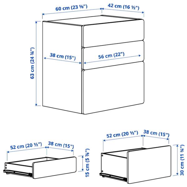 Comodă Ikea Smastad/Platsa 63 x 60 x 42 / MDF / Purple photo 4