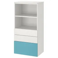 Комод Ikea Smastad/Platsa 123 x 60 x 42см / МДФ / Белый-Голубой