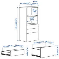 Comodă Ikea Smastad/Platsa 123 x 60 x 42 / MDF / Alb-Albastru deschis photo 4
