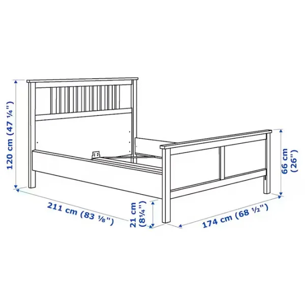Pat Ikea Hemnes Lindbaden 160 x 200 cm / Masiv / White photo 10 Pat Ikea Hemnes Lindbaden 160 x 200 cm / Masiv / White photo 10