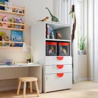Comodă Ikea Smastad/Platsa 123 x 60 x 57 / MDF / Alb photo 3