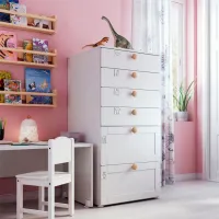 Comodă Ikea Smastad/Platsa 123 x 60 x 55 / MDF / Alb photo 3