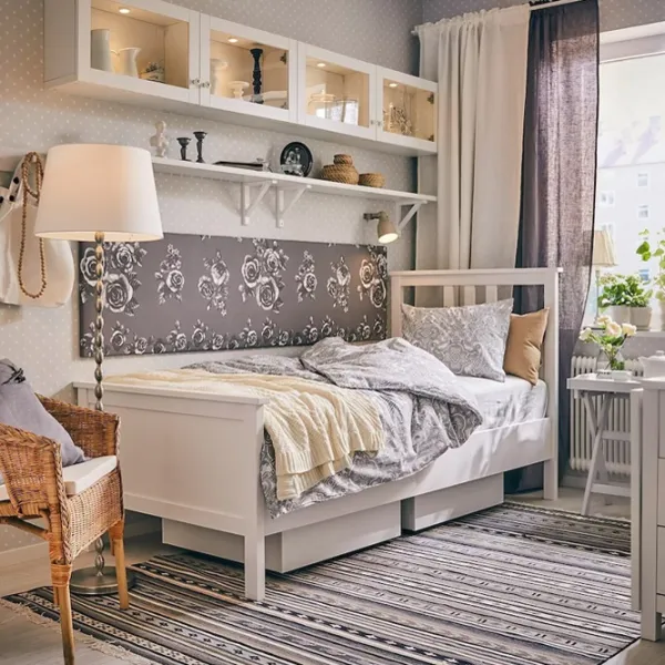 Кровать Ikea Hemnes Lindbaden 90 x 200 см / Массив / Белый photo 4