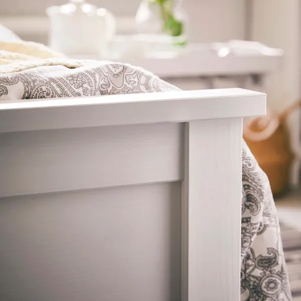 Pat Ikea Hemnes Lindbaden 180 x 200 cm / Masiv / White photo 4 Pat Ikea Hemnes Lindbaden 180 x 200 cm / Masiv / White photo 4