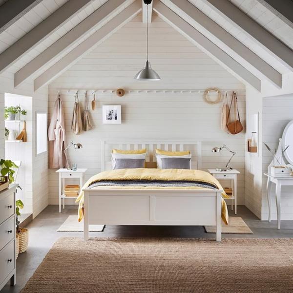 Pat Ikea Hemnes Lindbaden 180 x 200 cm / Masiv / White photo 8 Pat Ikea Hemnes Lindbaden 180 x 200 cm / Masiv / White photo 8