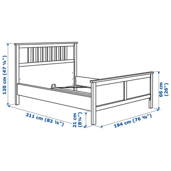 Pat Ikea Hemnes Lindbaden 180 x 200 cm / Masiv / White photo 9 Pat Ikea Hemnes Lindbaden 180 x 200 cm / Masiv / White photo 9