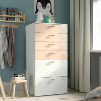 Comodă Ikea Smastad/Platsa 123 x 60 x 57 / MDF / Alb-Mesteacăn photo 2