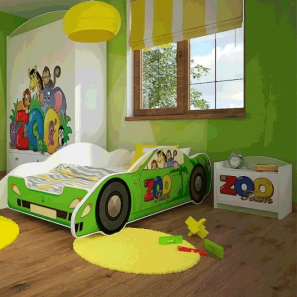 Set de mobilă pentru copii Happy Babies Zoo 22 White Green / unisex photo 1 Set de mobilă pentru copii Happy Babies Zoo 22 White Green / unisex photo 1
