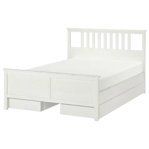 Кровать Ikea Hemnes Lindbaden 4 160 x 200 см / Массив / Белый photo 1 Кровать Ikea Hemnes Lindbaden 4 160 x 200 см / Массив / Белый photo 1