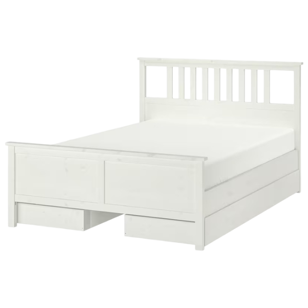 Кровать Ikea Hemnes Lindbaden 4 160 x 200 см / Массив / Белый photo 1 Кровать Ikea Hemnes Lindbaden 4 160 x 200 см / Массив / Белый photo 1