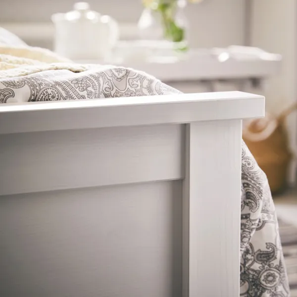 Кровать Ikea Hemnes Lindbaden 4 160 x 200 см / Массив / Белый photo 9 Кровать Ikea Hemnes Lindbaden 4 160 x 200 см / Массив / Белый photo 9