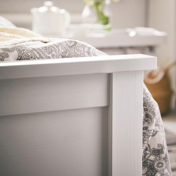 Кровать Ikea Hemnes Lindbaden 4 160 x 200 см / Массив / Белый photo 9 Кровать Ikea Hemnes Lindbaden 4 160 x 200 см / Массив / Белый photo 9