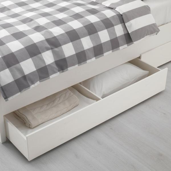 Кровать Ikea Hemnes Lindbaden 4 160 x 200 см / Массив / Белый photo 10 Кровать Ikea Hemnes Lindbaden 4 160 x 200 см / Массив / Белый photo 10