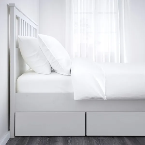 Кровать Ikea Hemnes Lindbaden 4 160 x 200 см / Массив / Белый photo 12 Кровать Ikea Hemnes Lindbaden 4 160 x 200 см / Массив / Белый photo 12