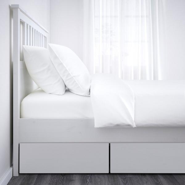 Кровать Ikea Hemnes Lindbaden 4 160 x 200 см / Массив / Белый photo 12 Кровать Ikea Hemnes Lindbaden 4 160 x 200 см / Массив / Белый photo 12