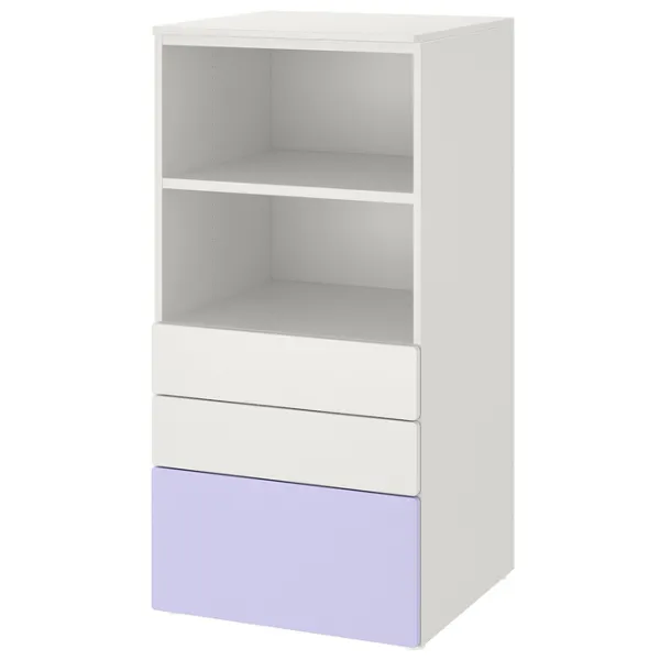 Комод Ikea Smastad/Platsa 123 x 60 x 57см / МДФ / Белый-Фиолетовый photo 1