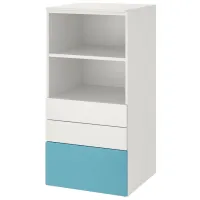 Комод Ikea Smastad/Platsa 123 x 60 x 57см / МДФ / Белый-Голубой
