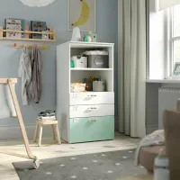Comodă Ikea Smastad/Platsa 123 x 60 x 57 / MDF / Alb-Verde deschis photo 2