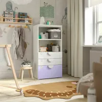 Comodă Ikea Smastad/Platsa 123 x 60 x 42 / MDF / Alb-Violet photo 2